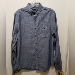 Men's Express Denim Long Sleeve Button Down Shirt